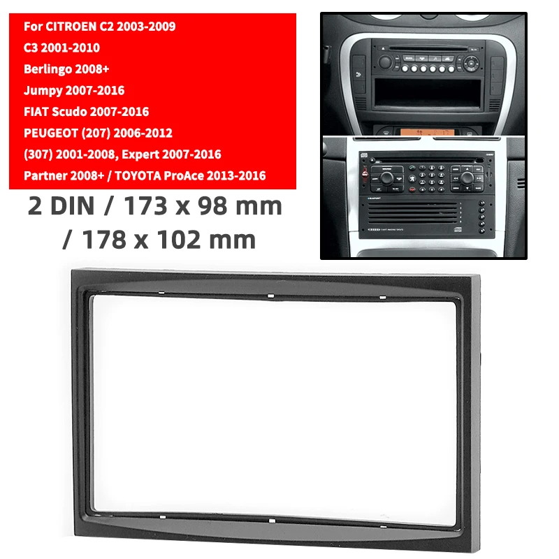 

Car Accessories of Fascia Panel Stereo Installation Kit Center Console Trim For generation car model 2DIN