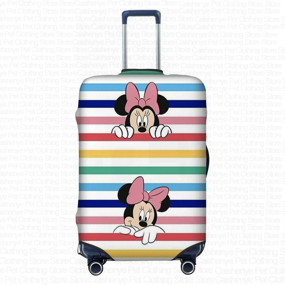 Disney Mickey Minnie Pattern Suitcase Protective Case Girls Dustproof Scratch-resistant 18-32 inch Travel Accessories