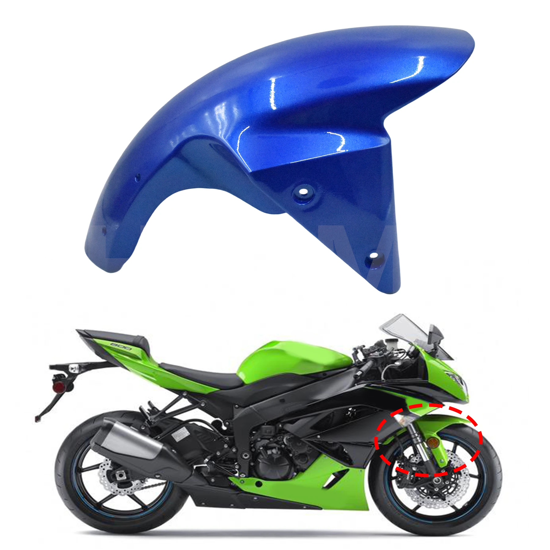 

Motorcycle Part Front Fender For KAWASAKI ZX-6R ZX 6R 636 2003 2004 ZX6R Mudguard Side Cover Fairing Panel Cowl Splash Mud Guard