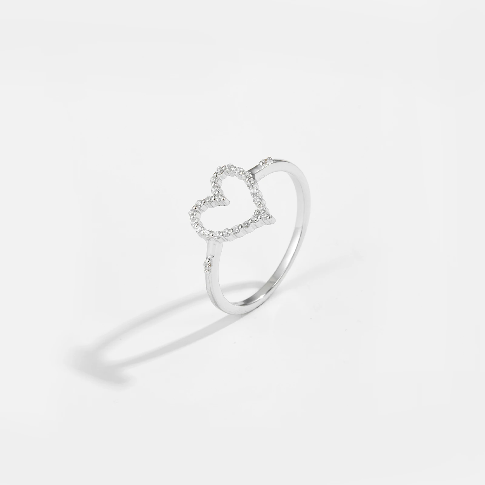 VEWAN 925 Sterling Silver Heart CZ Zircon Hollow Rings 2026 Women Anniversary Luxury Dainty Wedding Anniversary Jewelry Gift