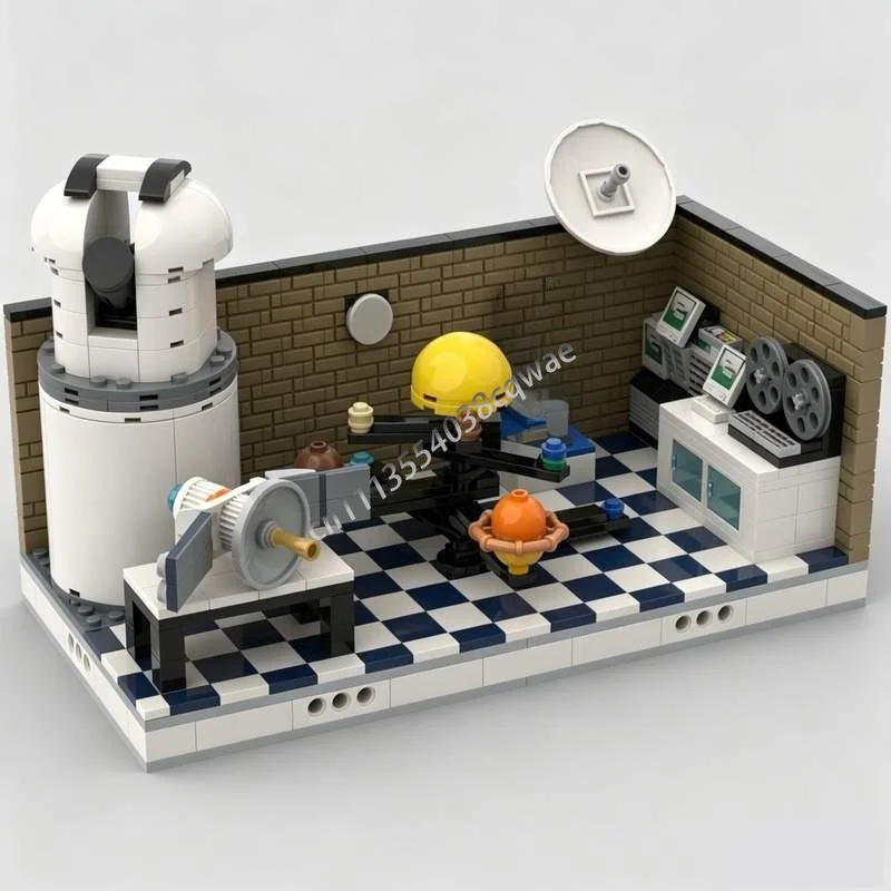 NEW 599Parts Space Lab MOC Building Blocks Model Custom DIY Assembly Creative Toy Collection Display Educational Popular Gifts
