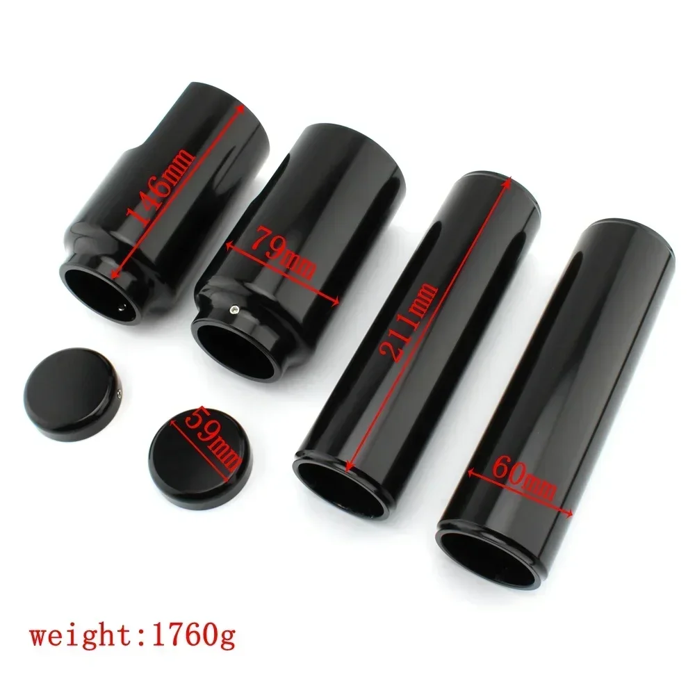 Motorcycle Black Upper Lower Front Fork Cover Tube Cap Kits Protector For Harley V-Rod Vrod Muscle Night Rod Special 2007-2011