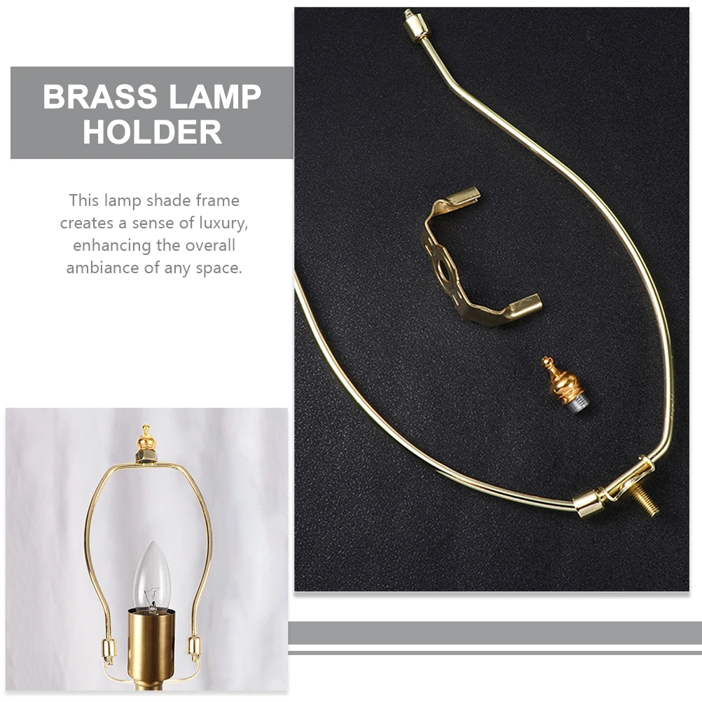

2 Pcs Chrome Horn Shaped Lamp Shade Holder Heavy Duty Lamp Harp Adapter Decorative Lighting Accessory