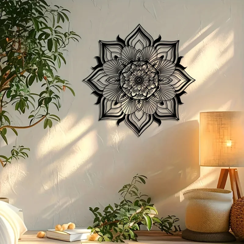 Mandala Metal Artwork，Used for wall decoration,Home courtyard and balcony2D
