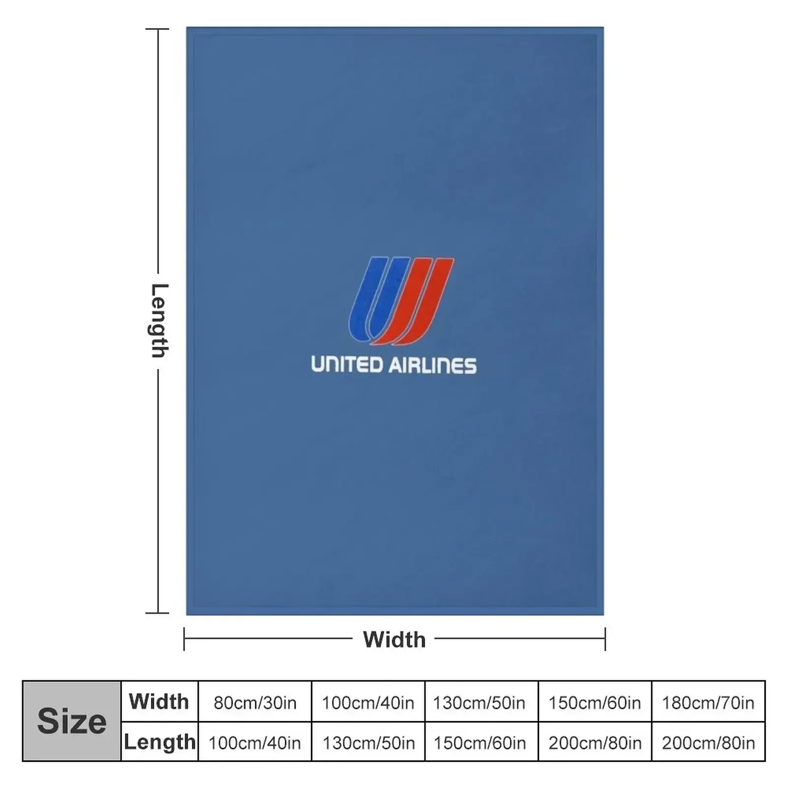 United Airlines Throw Blanket couch cozy soft plush fuzzy picnic outdoor blanket