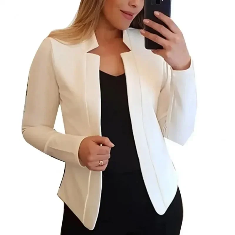New Spring Women Blazer Jacket Female Long Sleeve Thin Coat Open Stitch Blazer OL Womens Basic Jackets and Coats Femme Tops