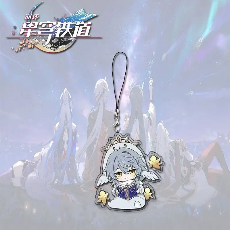 Honkai: Star Rail Figure Phainon Keychain Hyacine Cipher Anaxa Castorice Mydei Acrylic Keyring Cute Anime Fans Gifts Accessories