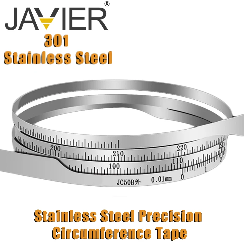 50-300-600-900-1200-1500mm Stainless Steel Precision Circumference Tape and Diameter Tape Periphery Circumference Taper PI Tape