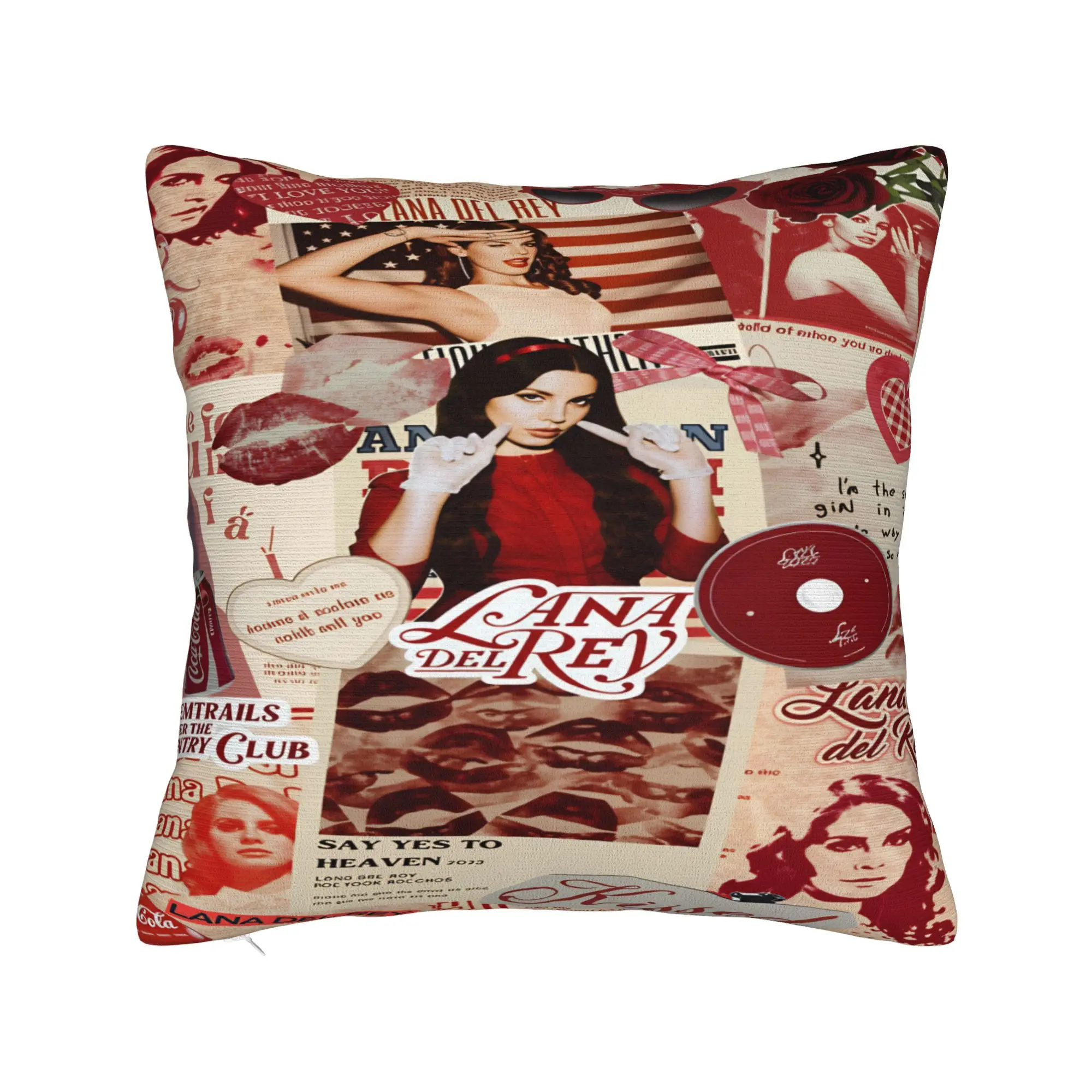 Lana Del Rey Singer Lizzy Grant  Pillow Cover  Cute Funny Pillow Case For Living Room Bed Chair Soft Cushion Cover Gift