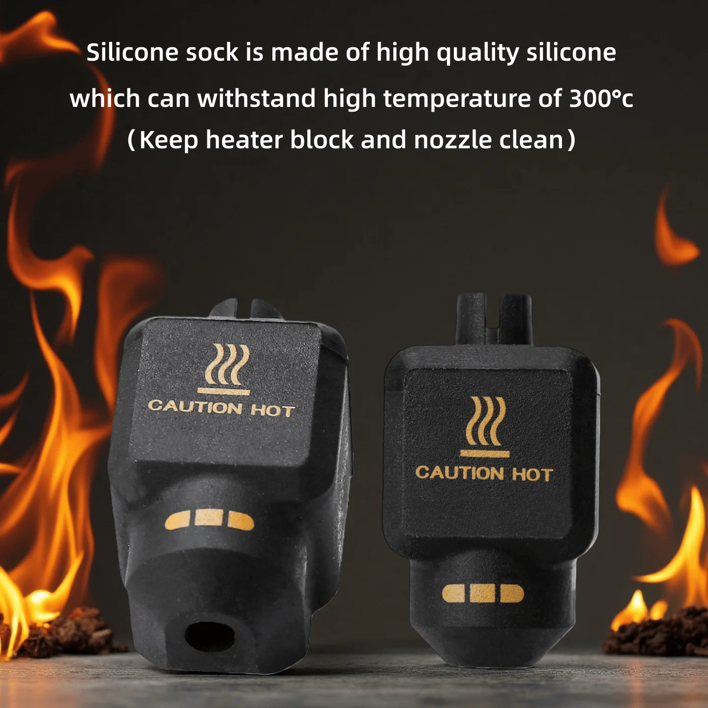 1-10 قطعة جوارب سيليكون لمختبر بامبو P2S غطاء سيليكون ل P2S Hotend التدفئة كتلة غطاء فوهة غطاء ل الخيزران P2S #3