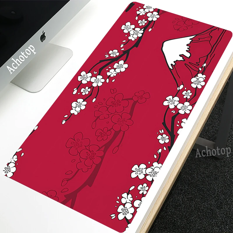 

Fuji Mount Mouse Pad Gamer Large Mausepad Cherry Blossom Keyboard Pads Game Table Carpet Mous Mat Gaming Mousepads Rubber Pad