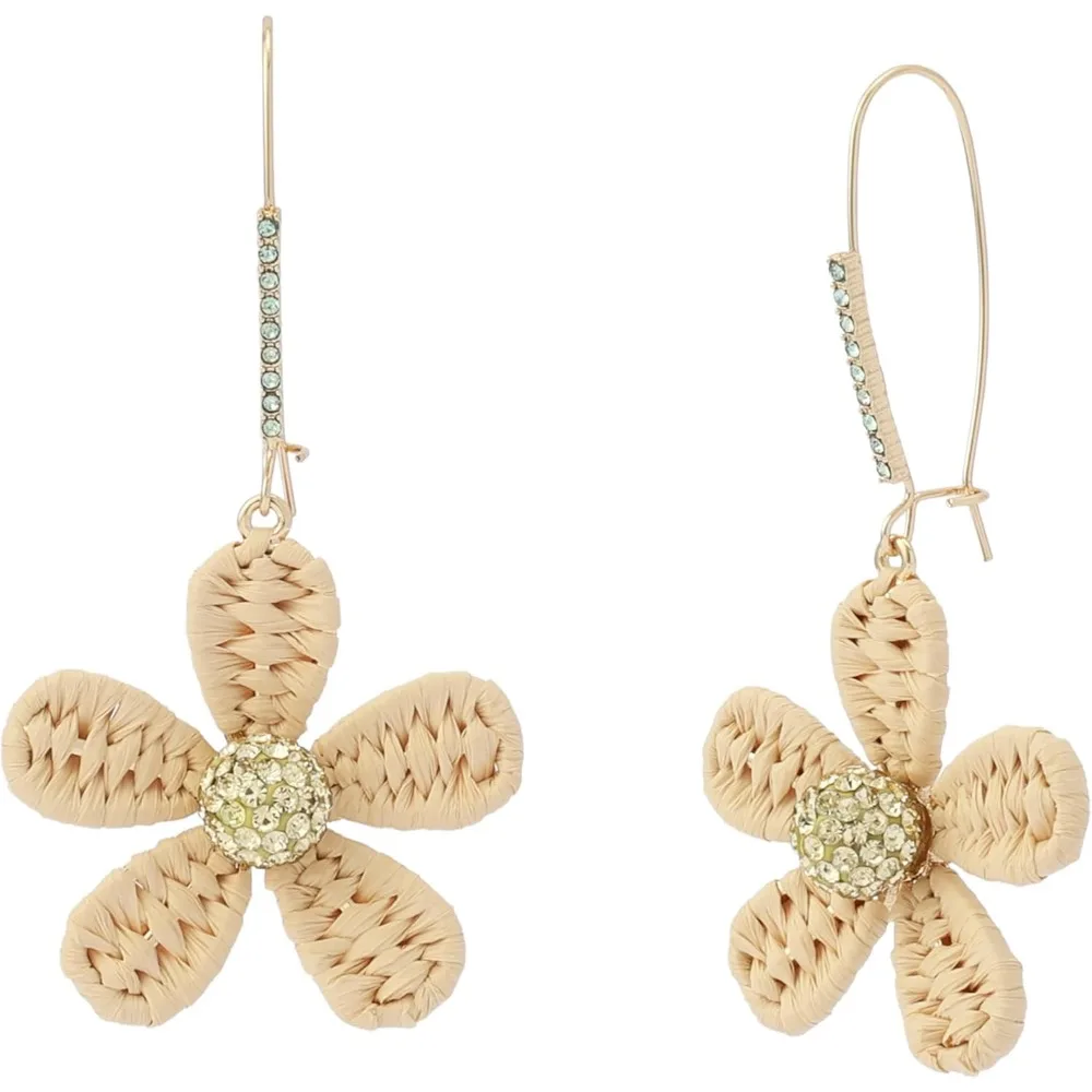 

Spring Chick Raffia Daisy Dangle Earrings for Women