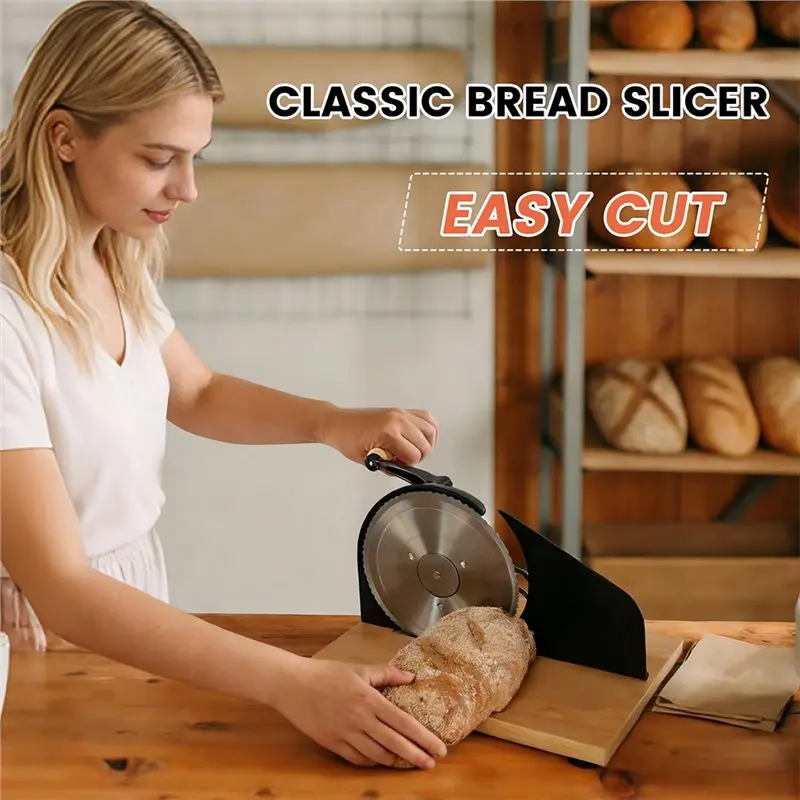 |Great Sell| Bread Slicer For Homemade Sourdough Bread Bread Manual Slicer Adjustable Thickness Bread Knive Cutter