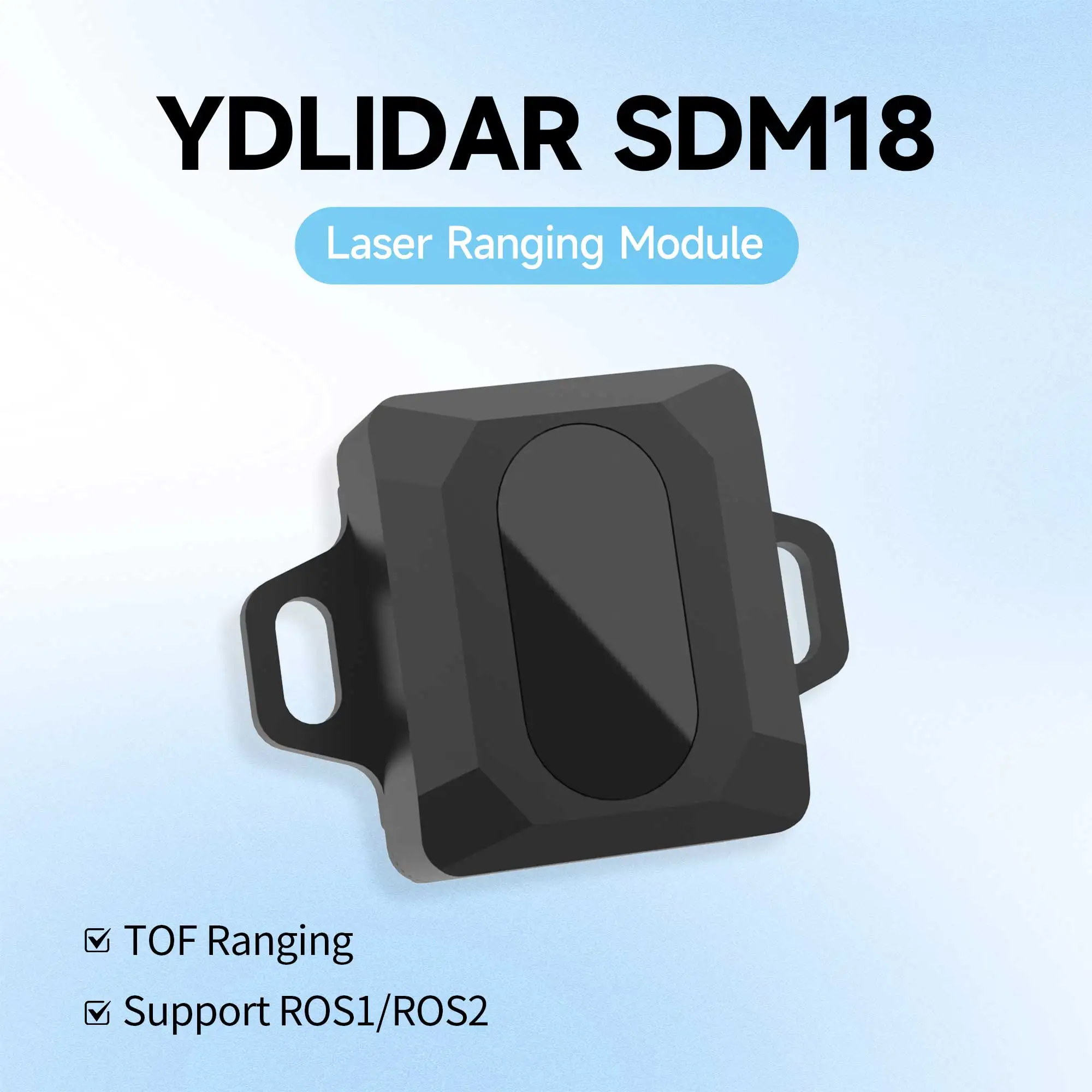 YDLIDAR SDM18 Modulo di portata laser ad alta precisione Gamma TOF Supporto antiriflesso ROS ROS2 Raspberry Pi Jetson Robotica