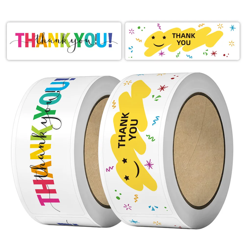120Pcs/roll Thank You Stickers for Small Business, Decorative Sealing Stickers for Delivery Decoration Packaging Gifts