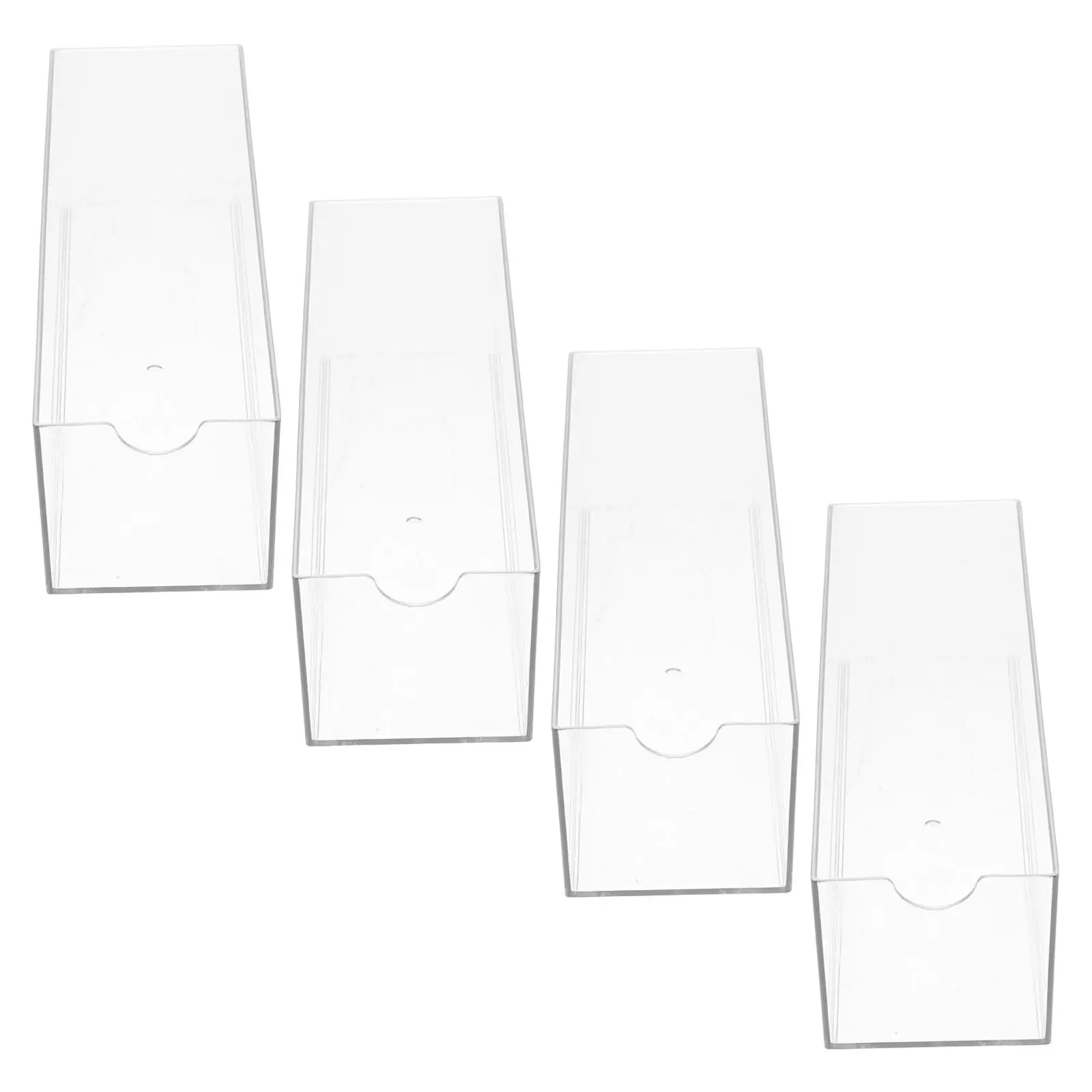 4Pcs Transparent Plastic Desk Storage Box Pen Holder Organizer for Office Stationery Marker Pens Multifunctional Clear Desktop