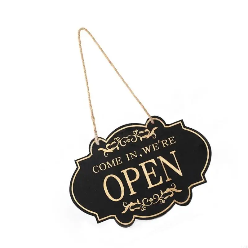 28TE Hanging Open Closed Sign 33x20cm Double-Side Open Closed Sign For Store