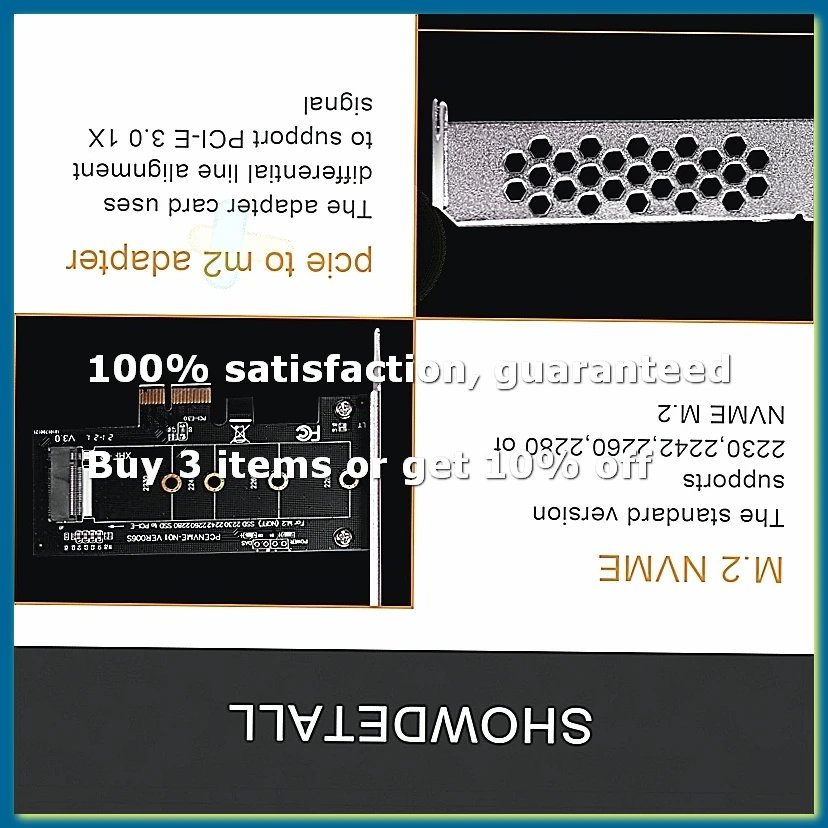 Add on Cards PCIE to M2 Adapter PCI Express 3.0 X1 to NVME SSD M2 PCIE Raiser Adapter Support 2230 2242 2260 2280 M.2 SSD