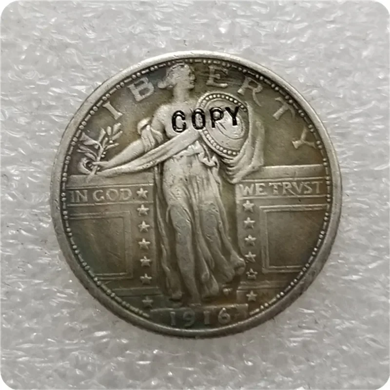 USA 1916-P Standing Liberty Quarter COIN COPY commemorative coins-replica coins medal coins collectiblesChallenge Pocket Coins C