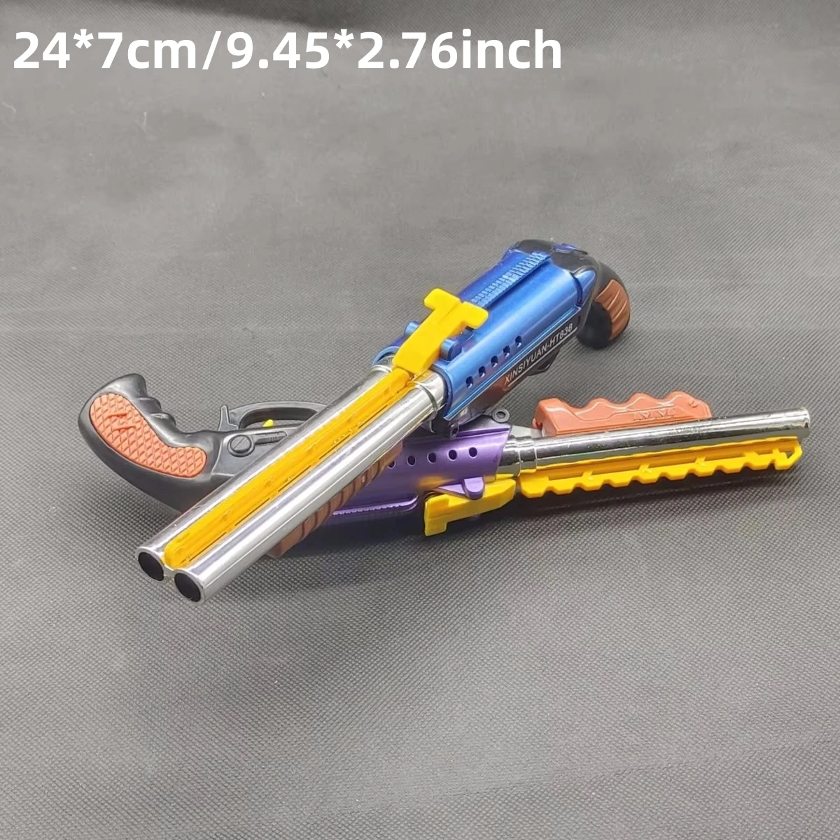 Mittelgefaltete Spielzeugpistole Soft Bullet Shotgun Double-barrel Short Spray Burst Pistole für Jungen Männer Schießspiele Geschenk