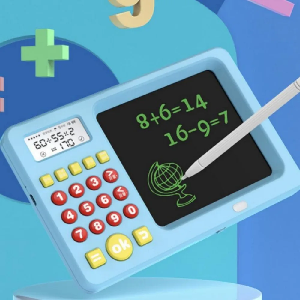 2 in 1 電子 LCD ライティングボード カラースクリーン スタイラスペン付き 口頭電卓 学習機 電卓 手書きボード