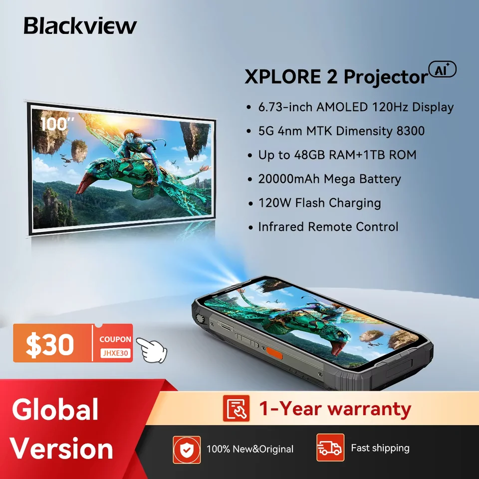 スマートフォン本体 Blackview XPLORE 2 Projector 5G Sce4e7821df344bbd9db9a1335a5b6