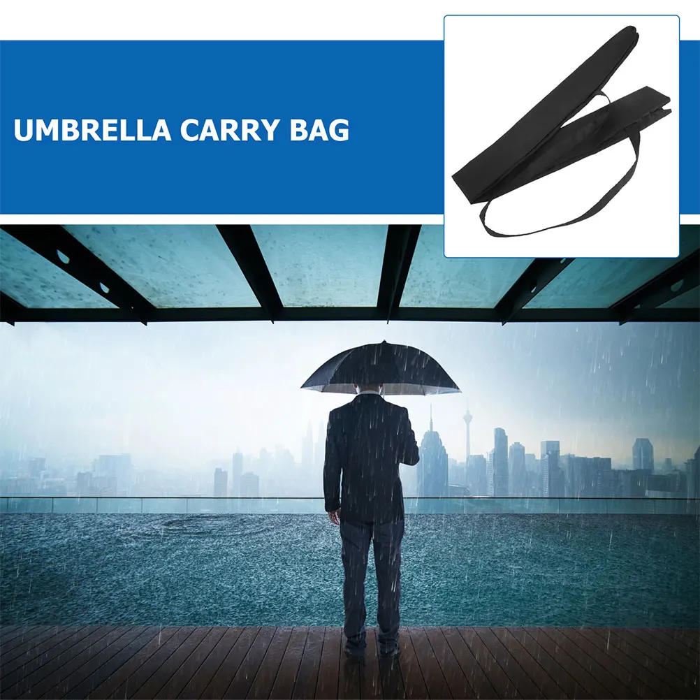 

1PC Umbrella Cover Bag for Handle Golf Umbrellas Pongee Fabric Adjustable Shoulder Strap Waterproof Storage Pouch