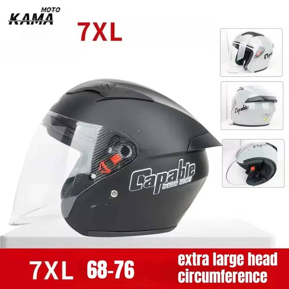 Large Motorcycle Helmet Men's Extra Large 76cm Dual Visor Flip Up Modular Full Face Helmet Anti-fog Street Bike Racing Helmet