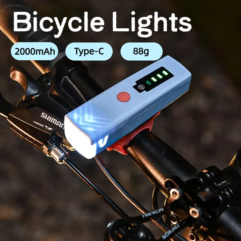 

Mini 88g Bicycle Light - Front Light Rechargeable Type-C Outdoor Riding Camping Compact & Portable for Walking at Night