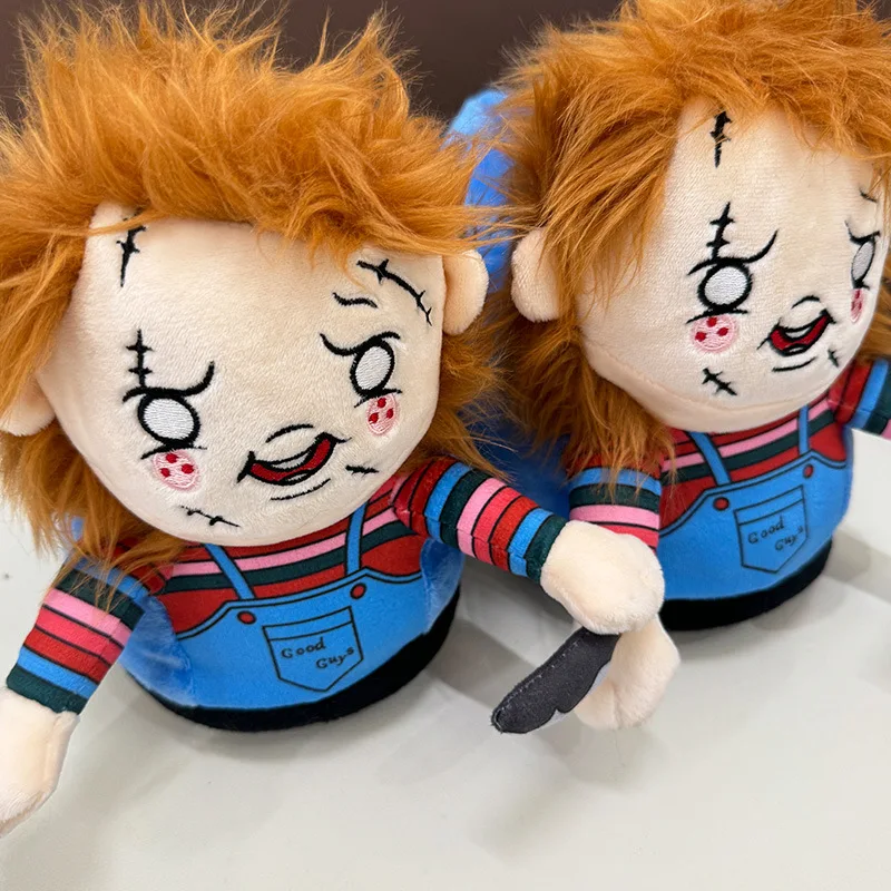 Pantuflas de Peluche de Halloween de Michael Myers y Chucky, Zapatillas Divertidas y Suaves con Diseño de Terror, Fantasma, Señor Negro, Diablo y Conejo
