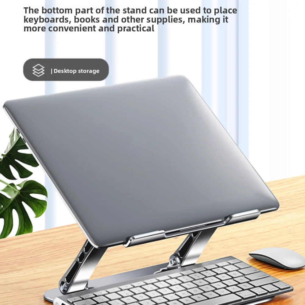 Durable Adjustable Laptop Stand Heat Dissipation Multi Angle Laptop Holder Foldable Anti Slip Laptop Metal Bracket Tablet