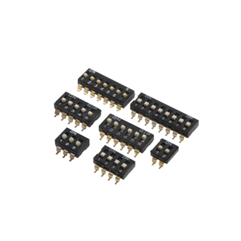 10pcs/lot Slide Type SMT SMD Dip Switch Toggle Switches Pitch 2.54mm 2 Row 4 Pin 2 Position/8pin 4 Position/16pin 8 Position