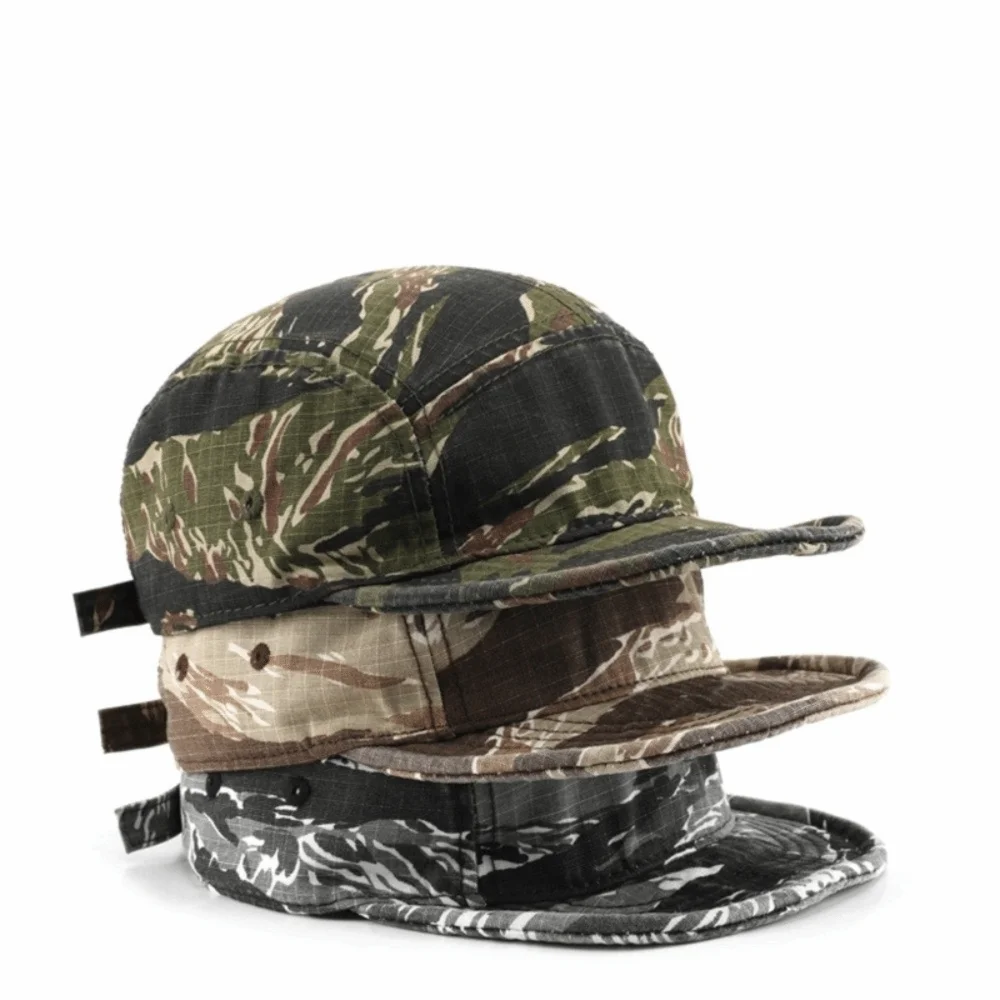 Vintage Versatile 5 Panel Baseball Caps Soft Brimmed Camp Caps Breathable Adjustable Hip Hop Hats for Men and Women
