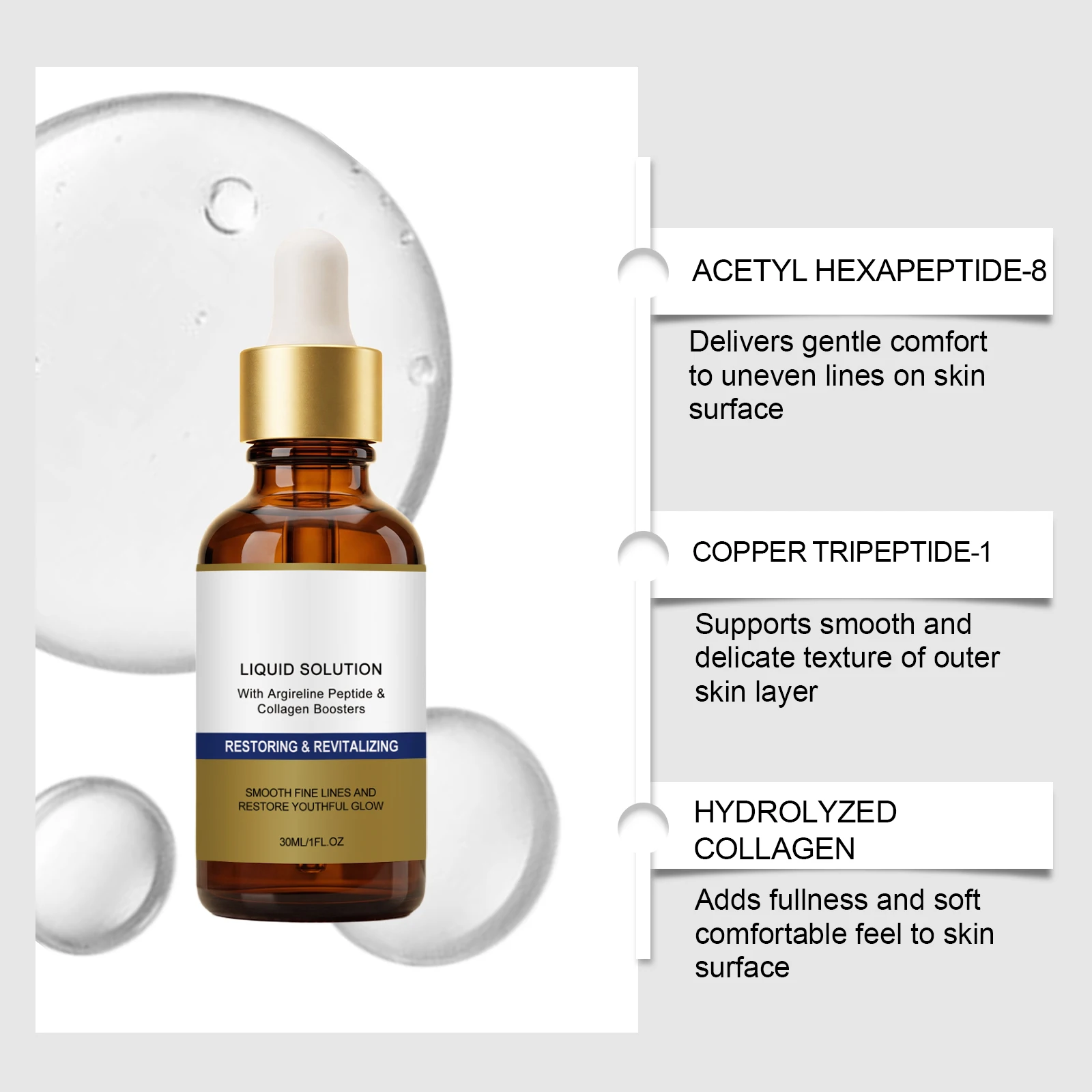 Feuchtigkeitsspendender Balsam-Stick Honig Vitamin C Gesichts-Hydratisierungscreme Kollagen Gesichtsserum-Set Beruhigende Reparatur Sanfte Nährende Hautpflege – Detail 14