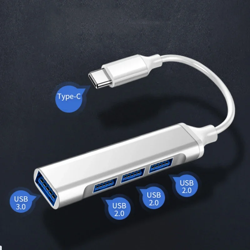4Port USB 3.0 Hub USB Hub High Speed type c Splitter 5Gbps For PC Computer Accessories Multiport HUB 4 USB 3.0 2.0 Ports