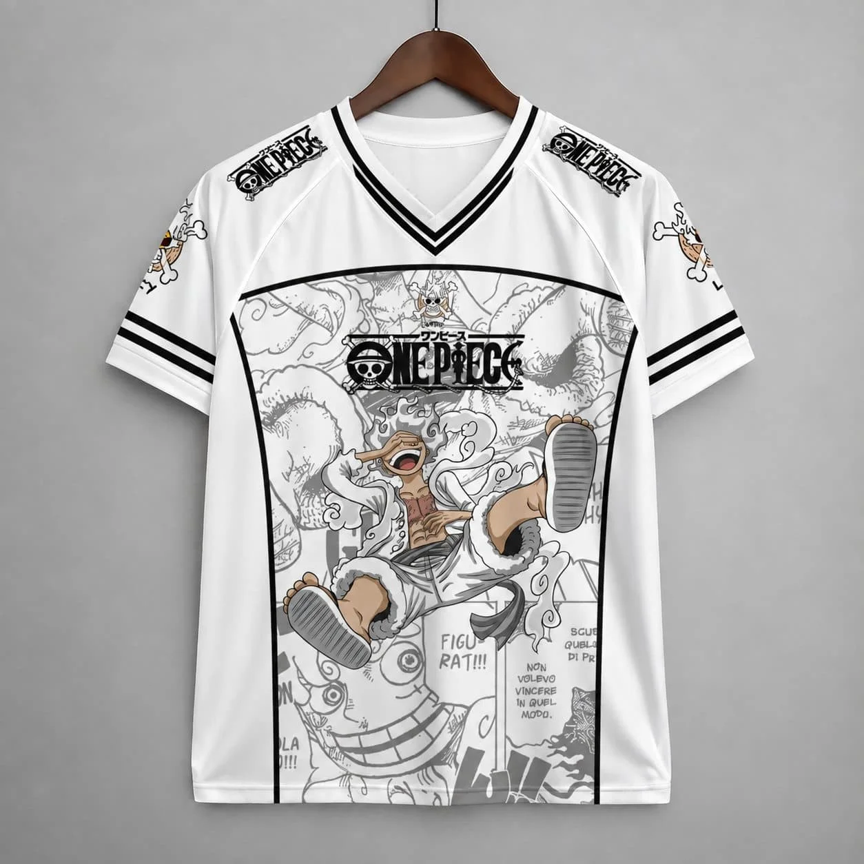 OnePiece Anime Collection Jersey Strohhut Crew Charakter Mesh Atmungsaktives Sport-Freizeit-T-Shirt für Erwachsene/Kinder Familien-Set – Detail 10