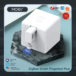 MOES Tuya Fingerbot Botão Empurrador Novo ZigBee dedo robô Smart Life App interruptor automático Controle de Voz Alexa Google Home