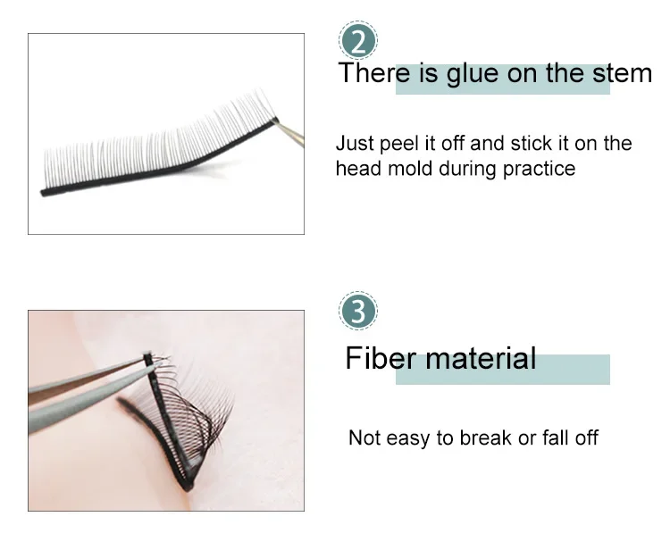 Wholesale Low Price Lash Mannequin Head Practice Kit with 5 Pairs Practice Strip Lashes for Training Eyelash Extensions 20 - 99