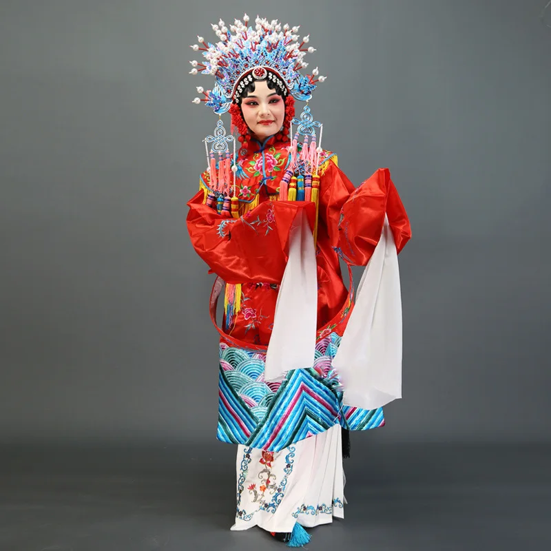 Flowers Embroidery Beijing Opera Wear Drunken Beauty Peking Opera Clothing Drama Role Costume Princess traditional Troupe Outfit