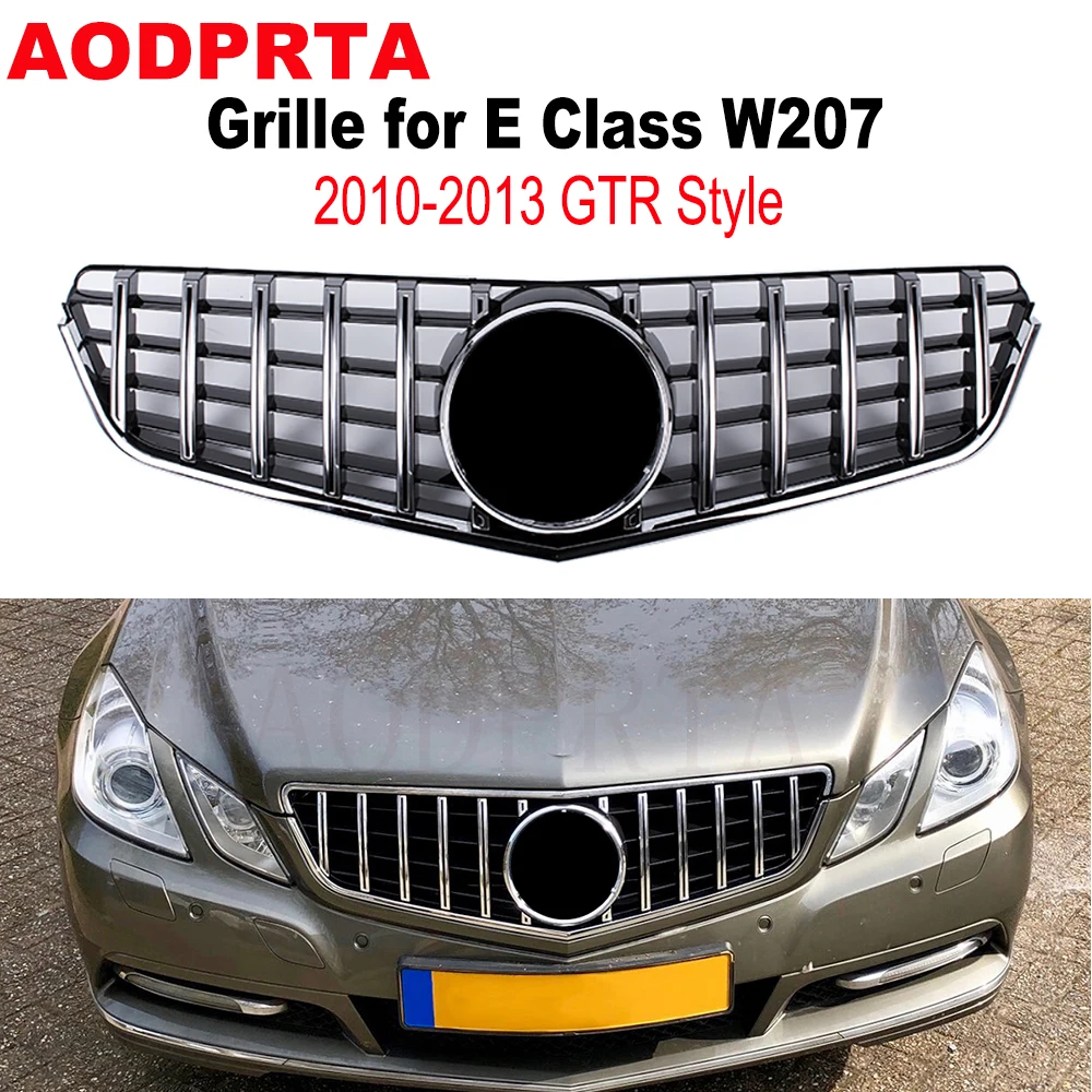 2010 2011 2012 2013 GTR GT Style Front Bumper Mesh Hood Grid for Mercedes E Class W207 Coupe Convertible