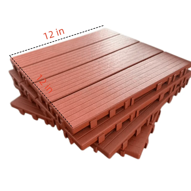 44Pcs Interlocking Plastic Floor Tiles, Anti-Slip Waterproof, Reusable, Indoor Outdoor for Patio Garage Basement Balcony