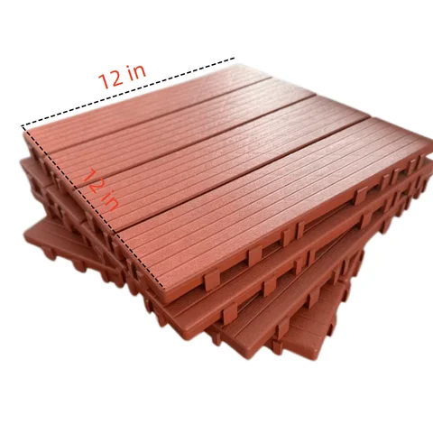44Pcs Interlocking Plastic Floor Tiles, Anti-Slip Waterproof, Reusable, Indoor Outdoor for Patio Garage Basement Balcony