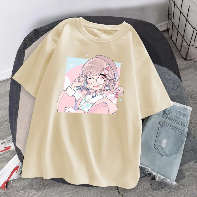 Harajuku Gothic Kawaii Anime Graphic Printed Women maniche corte top Streetwear Casual allentato o-collo Oversize t-shirt Unisex