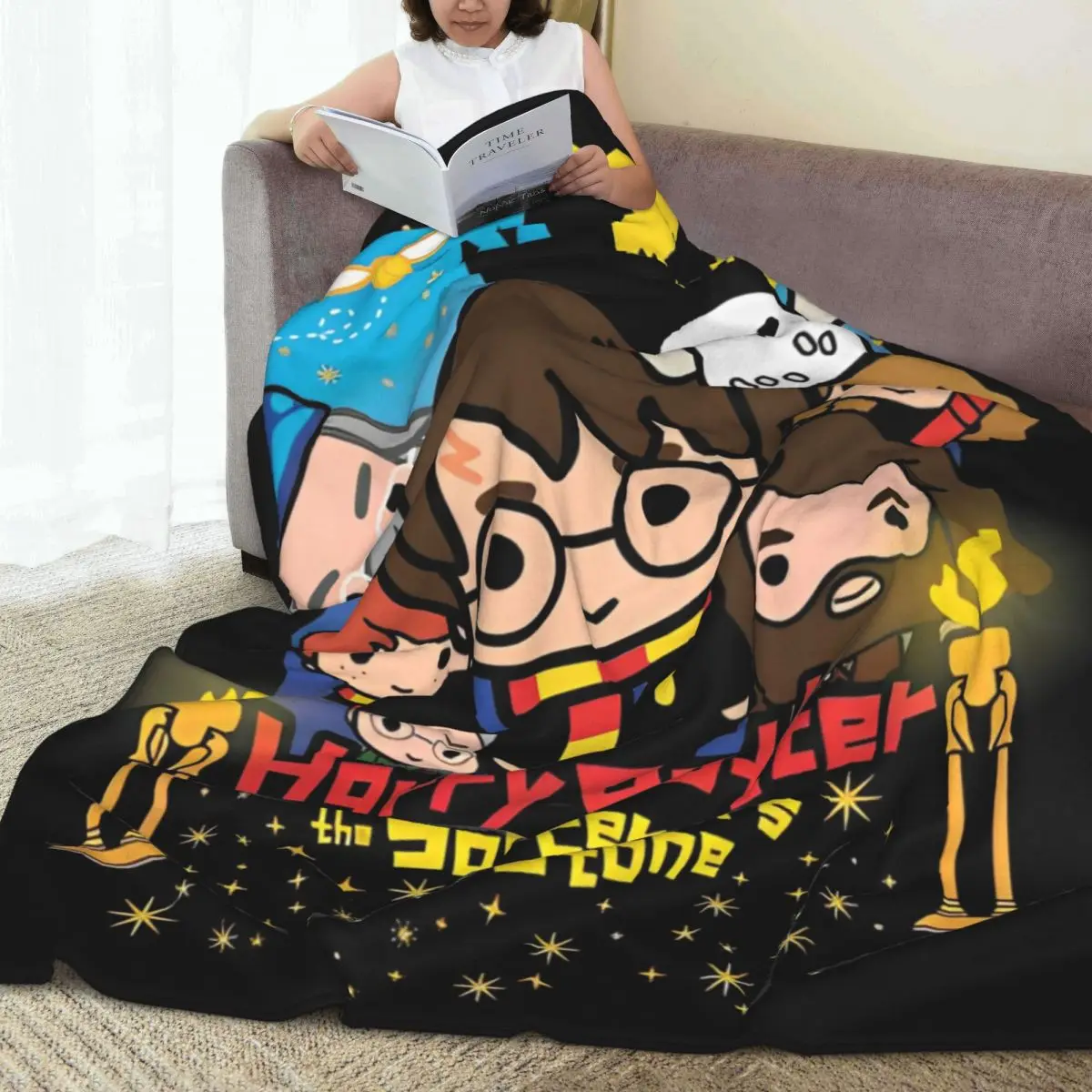 MINISO H-HARRY P-POTTER Blanket Decorative Flannel Throw Blanket For Couch Bed Warm Soft Design Quality Bedspread Birthday Gift