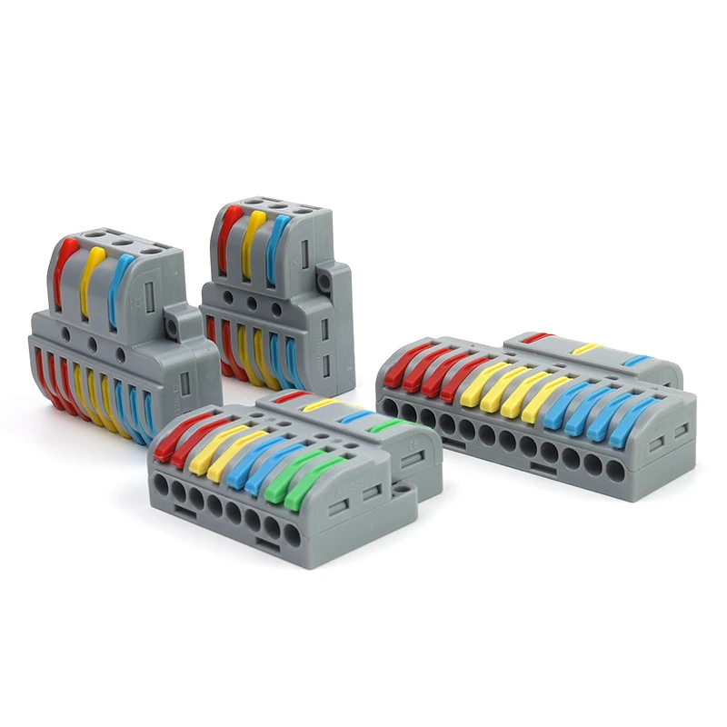 Quick Wiring Connector 1 in Multiple out Butt  Push-in Universal Compact Splicing Terminal Block For Home Led Strip Lighting SPL