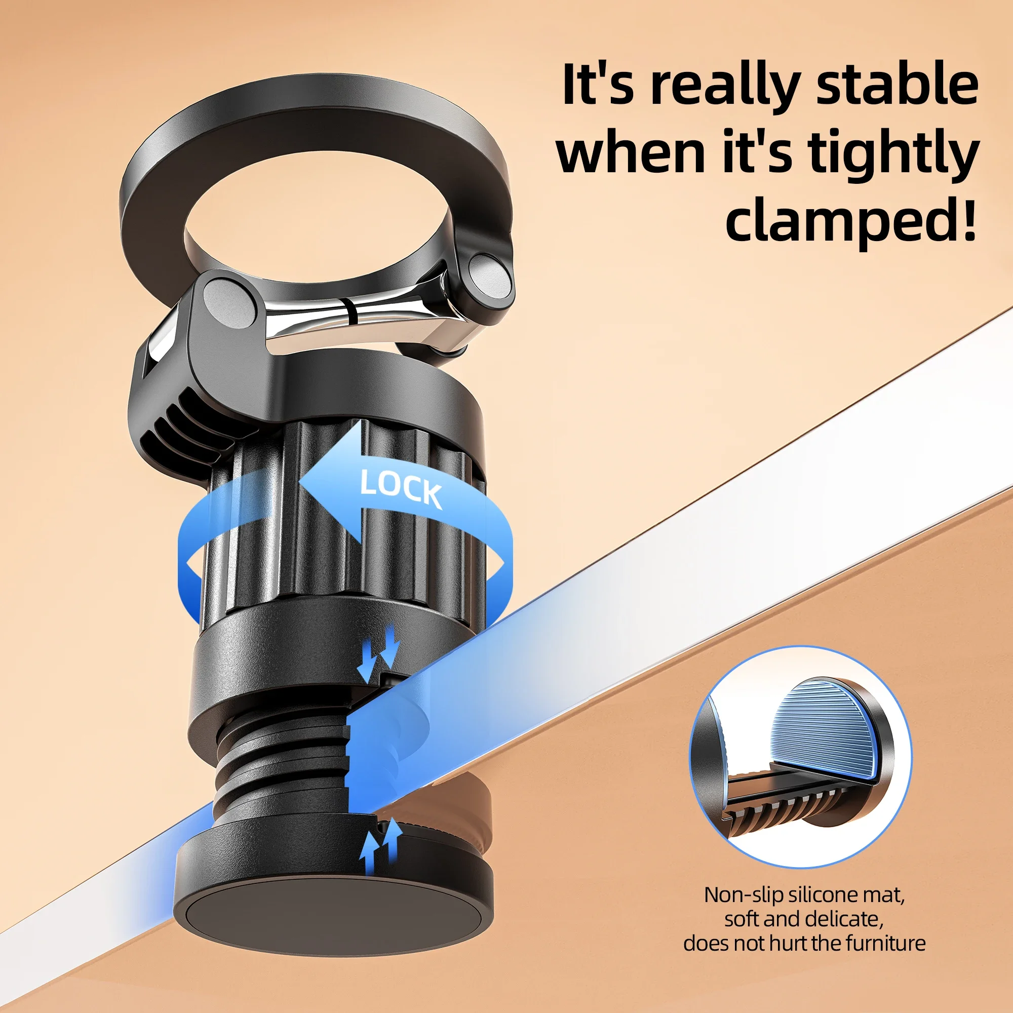 

Zinc alloy Magnetic Phone Holder Desktop Phone Stand For IPhone17 16 15 14 SamSung S26 Huawei Xiaomi Travel/Office/Home Non-slip