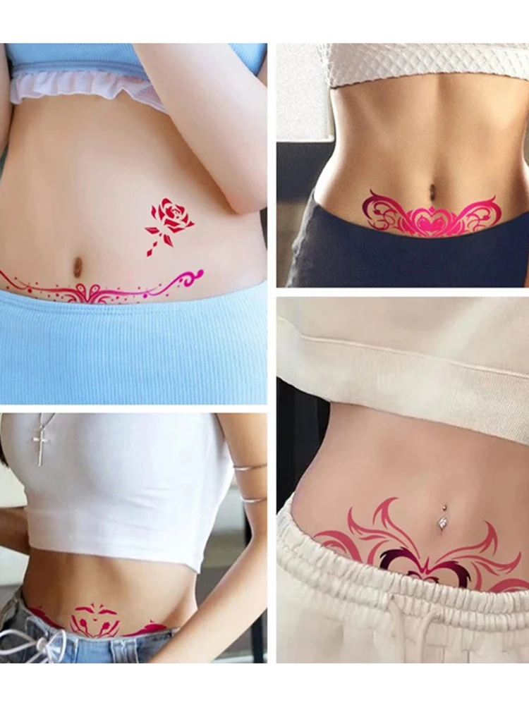 Womb Tattoo Sexy Alternative Adult Temptation Women Sexy Tattoo Stickers Sexy Tattoo Goddess Breast Private Lower Abdomen