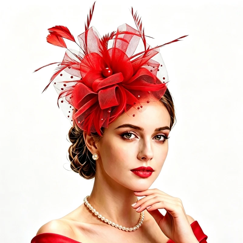 Horse Racing Party Fascinator Hat Cosplay Headpiece for Tea and Cocktails Party