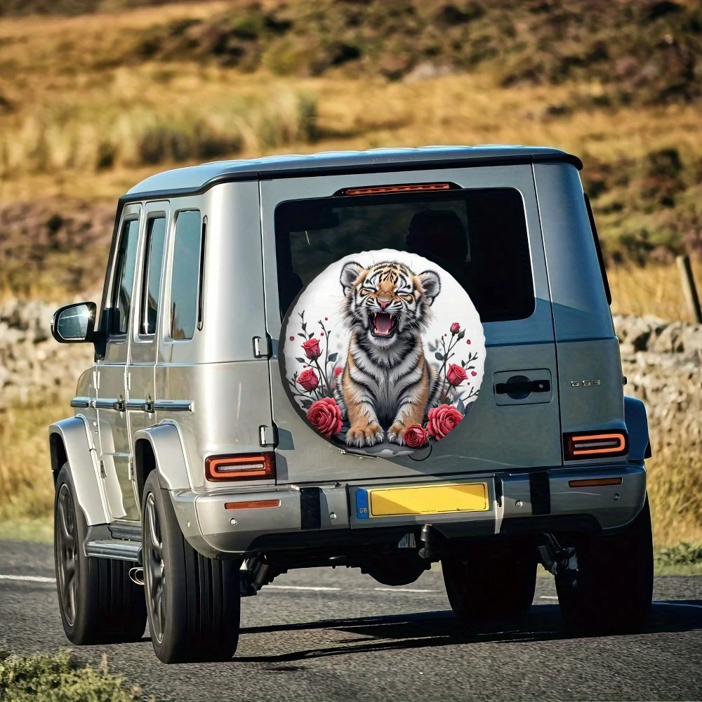 One Piece, A Versatile Polyester Design Featuring Flowers And Tigers, Ideal For Camping By The Seaside Without Needing Electrici