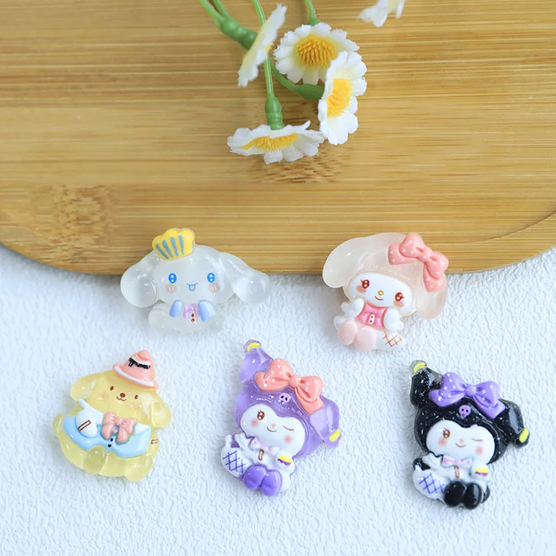 

Miniso Sanrio Diy resin accessories semi-finished mobile phone case protection set decorative patch handmade materials